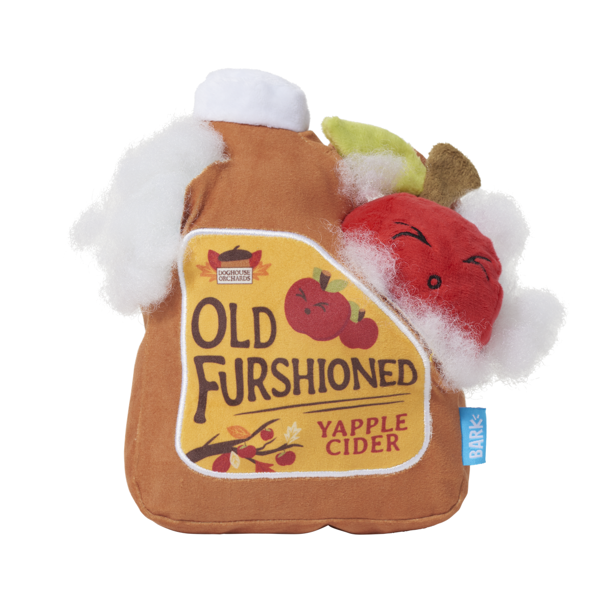 Old Furshioned Yapple cider Plush 2-in-1 Rip and Reveal Dog Toy